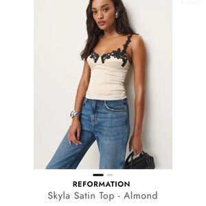 Reformation Skyla Satin Cami Top